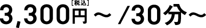 3,300円（税込）～ / 30分～